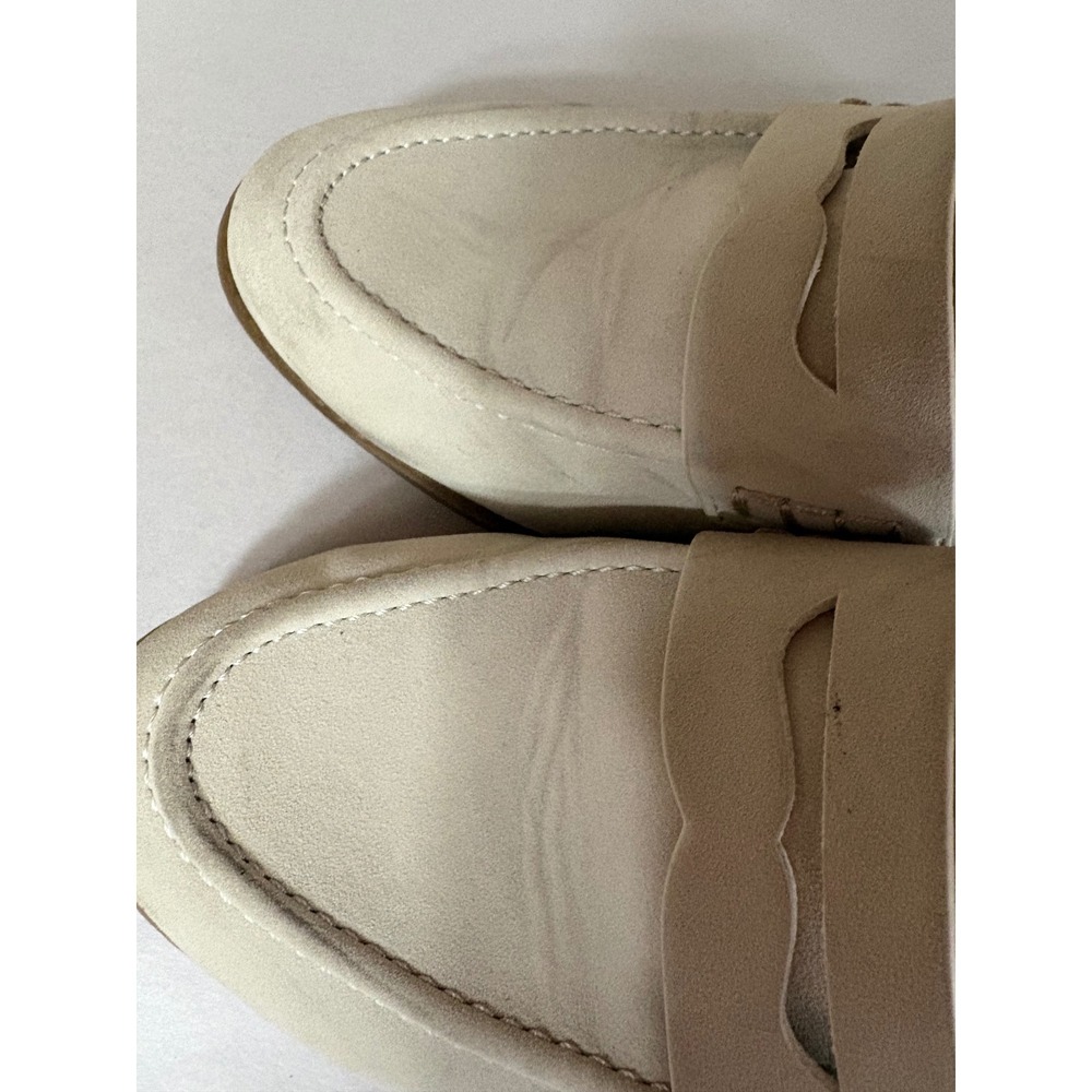 Cushionaire Womens Memory Foam Mule Loafers Cream Faux Suede‎ Size 7W - Picture 10 of 10
